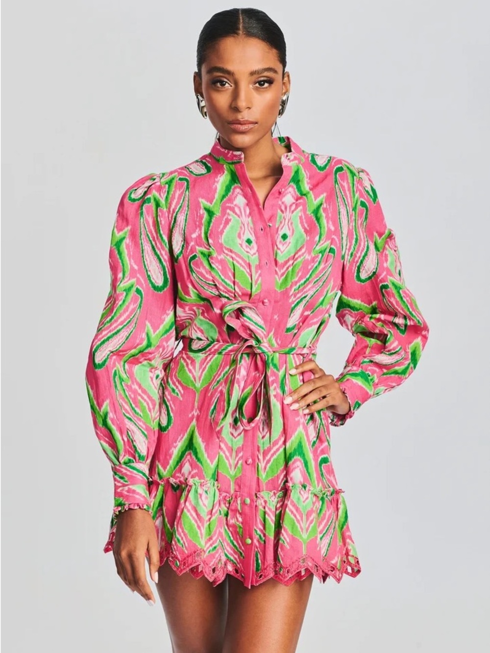 Hemant & Nandita Printed Mini Dress